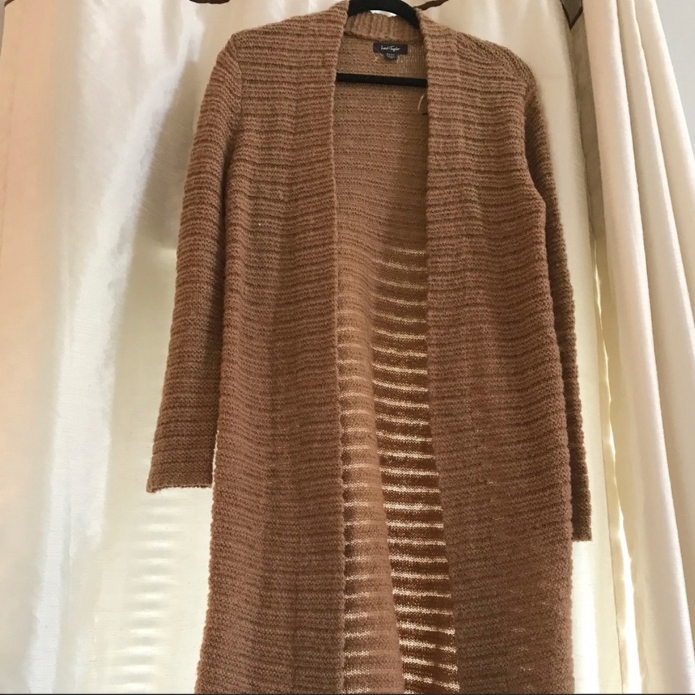 Lord & Taylor long open front cardigan